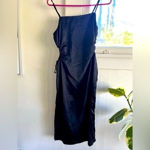 Christian Lacroix midi dress black size small with cutouts